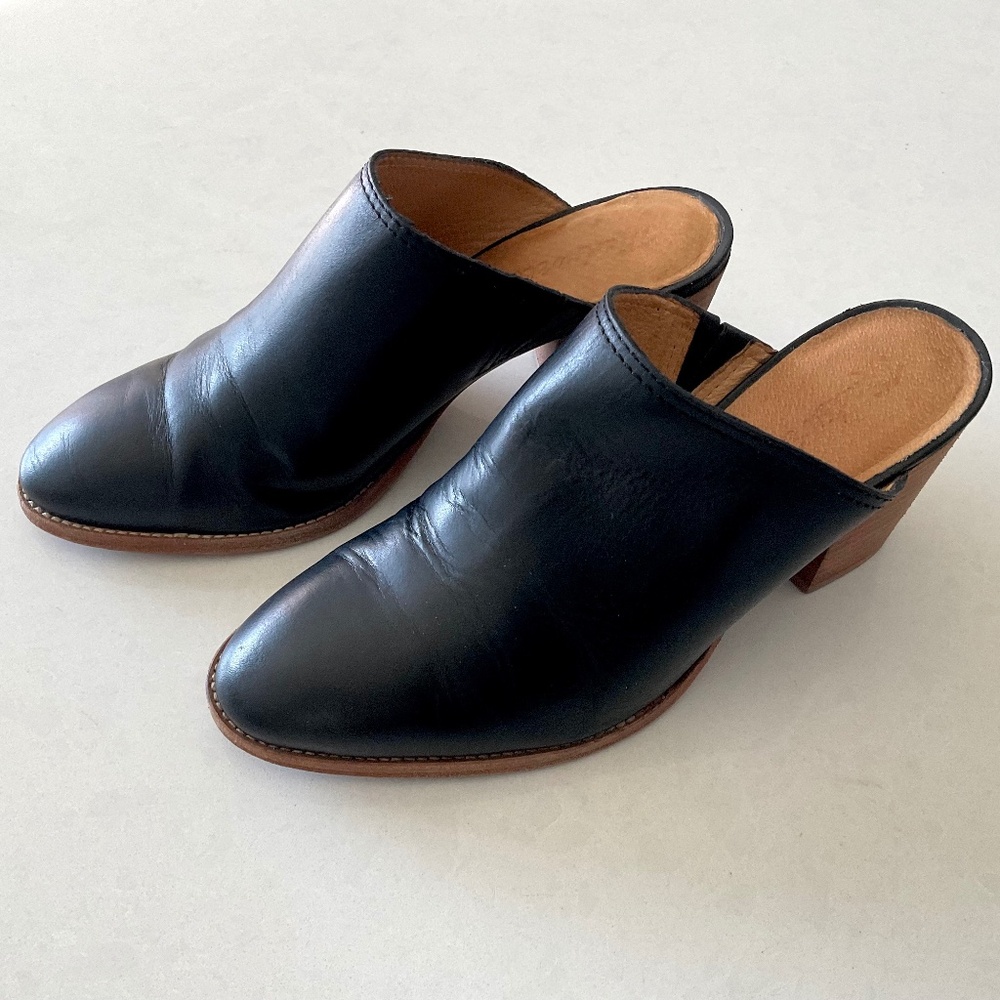 MADEWELL Harper Mule Black Leather Size 7 - Picture 4 of 7